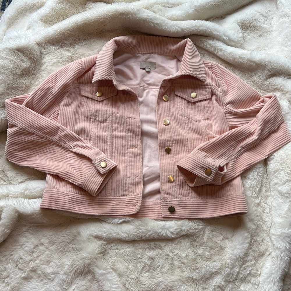 LOFT Pink Corduroy Jacket
